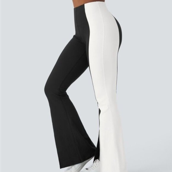 Halra white and black Black high waisted tummy control  hem colar  flare size S - Picture 1 of 7
